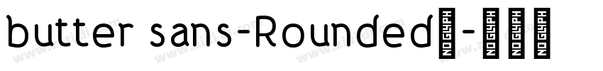 butter sans-Rounded英字体转换